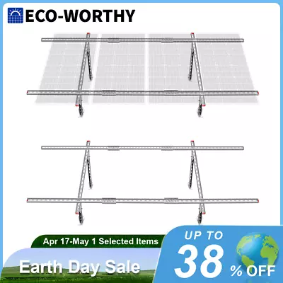 ECO-WORTHY Adjustable Solar Panel Mounting Brackets Kit System For 4PCS Panels • $99.99