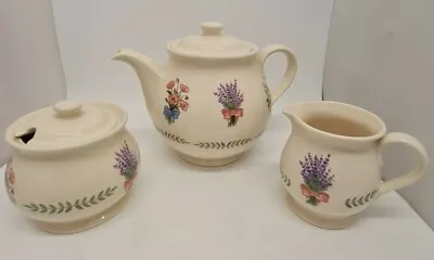 £25 • Buy T G Green Cloverleaf Tea Pot Sugar Bowl And Milk Jug Set Floral Cornish Ware