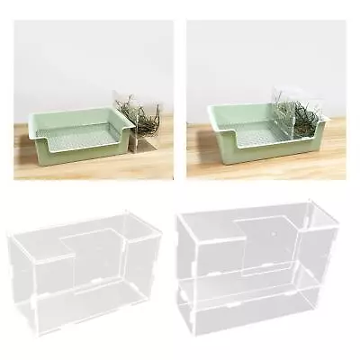 Rabbit Hay Feeder Food Containers Portable Pet Feeding Bowl Durable Clear Food • £18.72