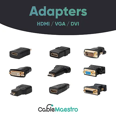 HDMI DVI VGA Mini Micro Video Adapter Convertor Adapters 1080P Connector Upscale • $7.85