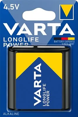 £6.35 • Buy Varta Longlife Power Formerly High Energy 4.5V Flat Battery 4912 3LR12A (single)