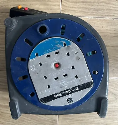 Master Plug 20m HBT2013 Case Reel 240V 13A 4-Socket RCD Thermal Cut-Out • £19.99