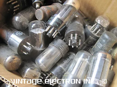 Lot (10) RANDOM 8 PIN OCTAL VACUUM TUBES - Radio/Ham/TV (Grab Bag Arts/Crafts) • $19.45