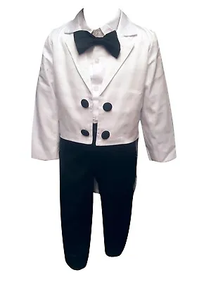 Baby Boy Suit  Tuxedo Suit Boys Smart Outfit 3 Piece Suit Boys Suit • £19.99