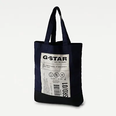 NWT G-Star Raw Canvas Shopper | Shoulder Strap | Dark Blue | 100% Cotton • $54