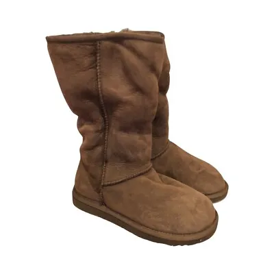 UGG Women's Classic Tall Suede Boots Chocolate Brown 5815 Size 5 • $62.99