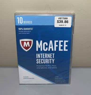 McAfee Internet Security For PC Mac Smartphones & Tablets (MIS17ESA0RAA) • $9