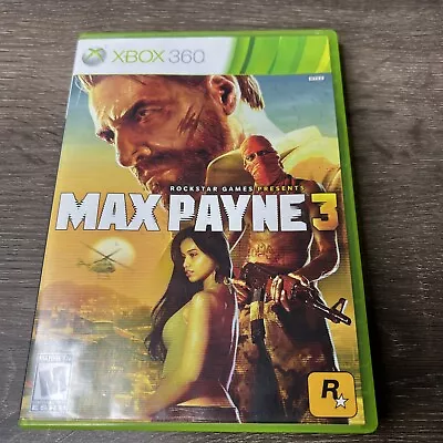 Max Payne 3 Microsoft Xbox 360 Complete TESTED CIB • $14.95