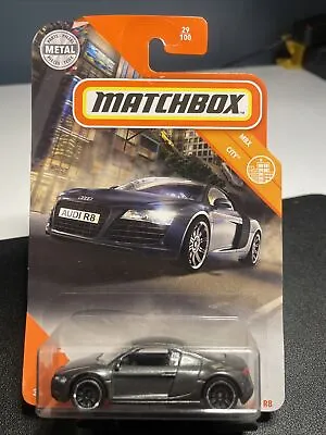 Matchbox Audi R8 Metallic Gray Silver Sports Car MBX City #29/100 HTF Diecast • $4