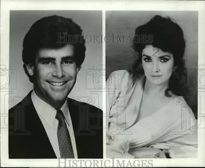 1983 Press Photo Michael Young And Morgan Brittany Hosts Of  Miss Teen USA  • $19.99