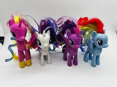 Lot Of 4 My Little Pony RAINBOW DASH Twilight Sparkle Rarity Cadence Ribbon Hair • $13.60