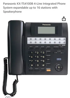 Panasonic KX-TS4100B 4-Line Integrated Phone System (Phone Only) • $84