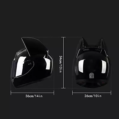 Personalized Cool Cat Ear Electric Motorcycle Helmet Winter Full Helmet (MED) • $99