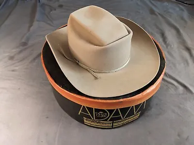 Adam Hat 101 Corral 7 1/4 Vintage Western Cowboy W/Box Red • $112.49