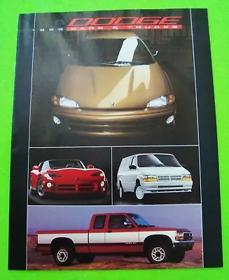 1993 DODGE FULL LINE DLX 24-pg BROCHURE Cars & Trucks VIPER Ram STEALTH 4X4's • $3.54