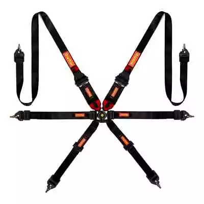 Momo Six-Point Black Camlock Harness/Seat Belt Bypass/Clip-In Kit - Universal • $475