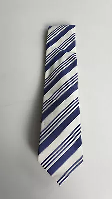 £25 • Buy Luxury Ermenegildo Zegna Blue & Cream  Mens Tie  Genuine
