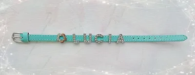 Personalised Wristband Bracelets (Turquoise) With Custom Name Pen • £5.29