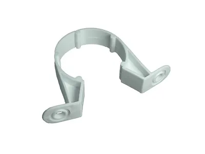 6X White Plastic Waste Compression 32Mm 1 1/4 Inch Pipe Clips Bracket • £6.86