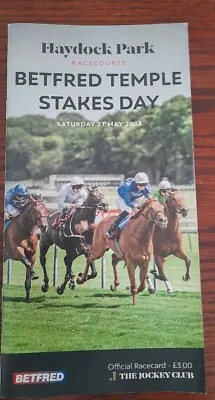 £3.25 • Buy Haydock Park Race Card, 27th May, 2023 - The G2 Temple Stakes & The Silver Bowl