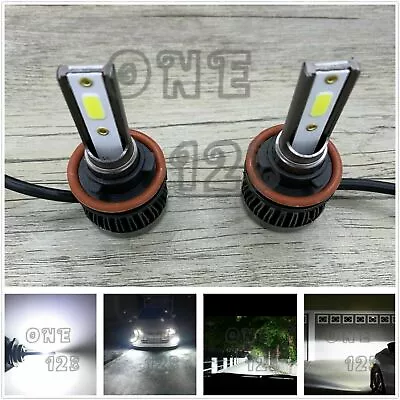 2PC MINI H8 H9 H11 H16 6000K White 55W  LED Headlight Bulbs Kit Fog Light DRL • $13.99