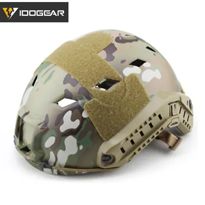 IDOGEAR Tacitcal FAST Helmet BJ Type Military Airsoft Headwear W/ Side Rail Camo • £61.08
