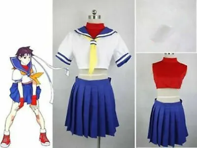 Street Fighter Sakura Uniform Cosplay Costume Halloween  • $44.11