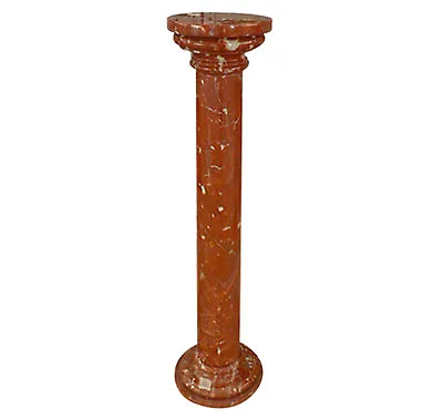 Column IN Marble Red Verona Of Height 100 CM Red Marble Natural Stone Column • £695.52