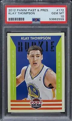 2012 Panini Past And Present Klay Thompson ROOKIE RC #172 PSA 10 GEM MINT • $47.99