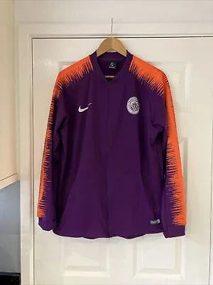 Manchester City Nike Anthem Track Jacket Purple/Orange 2018/19 Size Large Rare • £14.99