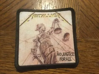 Metallica And Justice For All Sublimated Patch 3”x3” Album Cover Rock Metal • $4