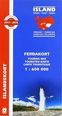 Iceland Touring Map For Drivers And Tourists 1:600 000 - Free Tracked Delivery • £20.57