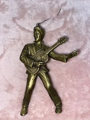 1992 Elvis Presley Hallmark Keepsake Brass-Plated 5  Christmas Ornament • $5