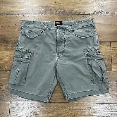 Superdry Cargo Shorts Mens Large Ripstop Core Military Utility Green Outdoor • $29.99