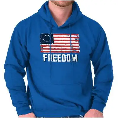 Patriotic Freedom United States Betsy Ross Adult Long Sleeve Hoodie Sweatshirt • $34.99