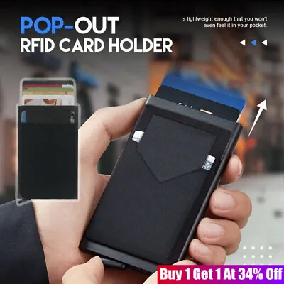 RFID Wallet Credit Card Holder Protector Metal Blocking Slim Money Men Pocket UK • £4.59