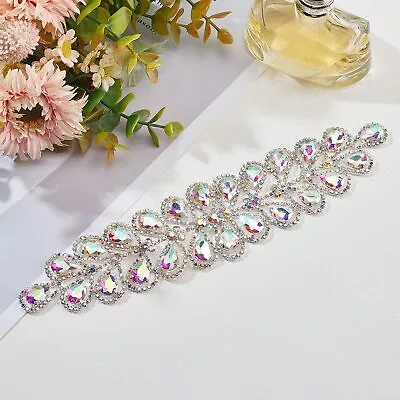 Rhinestone Applique Sew On Rhinestone Applique Trim Wedding Headband Wedding ... • $20.28