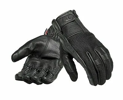 Genuine Triumph Raven Mesh Black Motorcycle Summer Gloves Mgvs20115 • $74.67