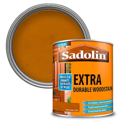 Sadolin Extra Durable Woodstain Heritage Oak 1L • £24