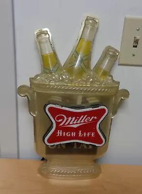 Vintage Miller High Life Beer The Champagne Of Bottle Beer Lighted Sign • $79.99