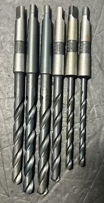 Lot Of 6 Morse Taper MT1 HSS Drill Bits Lathe Machinist Morse Taper USA Used • $25