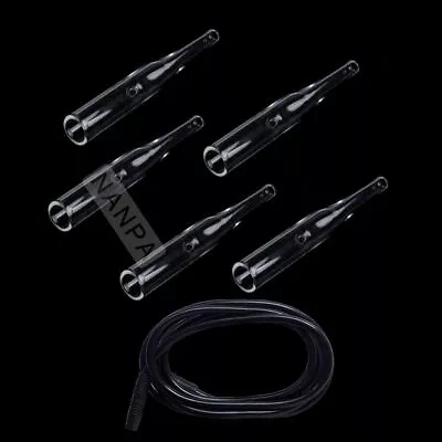 5 Curve Ventouse Glass Tube With 1 Pipe For Vacuum Spray SPA Facial Equipment • $20.69