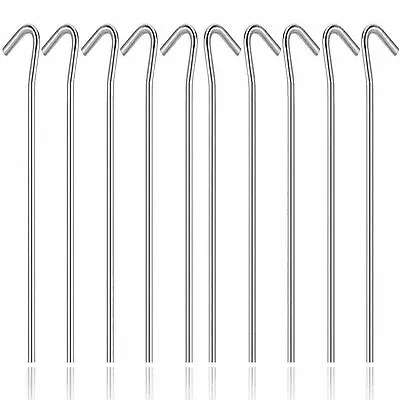 £3.49 • Buy Heavy Duty Galvanized Steel Tent Pegs Metal Camping Ground Sheet Anchor UK