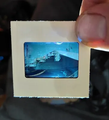 Vintage Beautiful Kodachrome Color Slide US Navy Aircraft Carrier Ship • $19.99