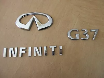 Infiniti 2008 To 2012 G37 Sedan Trunk Lid Emblem Badge Logo Complete Set OEM • $29.95
