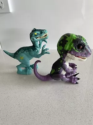 $25 • Buy Jurassic World Fingerlings Dinosaur Razor Raptor & Playskool Heros Velociraptor