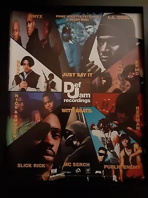 Def Jam Records EPMD Onyx MC Serch Redman Rare Original Promo Poster Ad Framed • $69.75