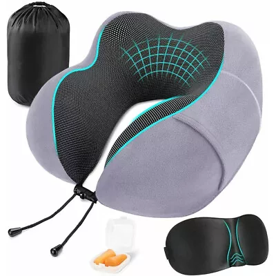 U-Shaped Memory Foam Rebound Travel Pillow Neck Support Head Rest Airplane Sleep • $9.97