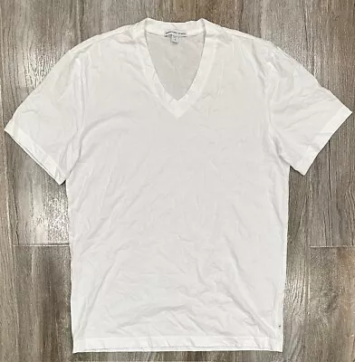 James Perse Men's V-Neck White Short Sleeve T-Shirt • $29.75