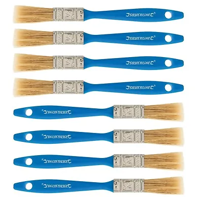 8 X 12mm 1/2inch DISPOSABLE PAINT BRUSHES PAINTING BRUSH DECORATING DECOR GLOSS  • £6.79